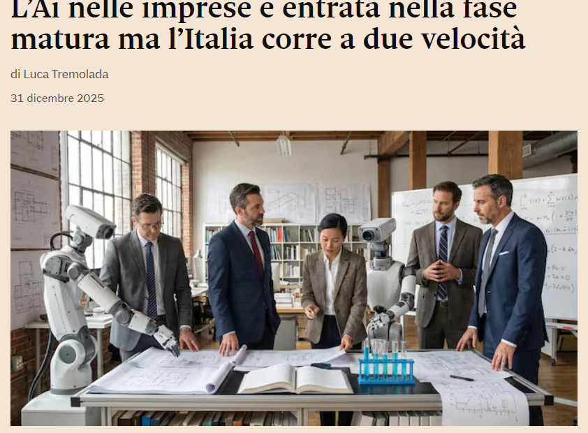 L’Ai nelle imprese è entrata nella fase matura ma l’Italia corre a due velocità